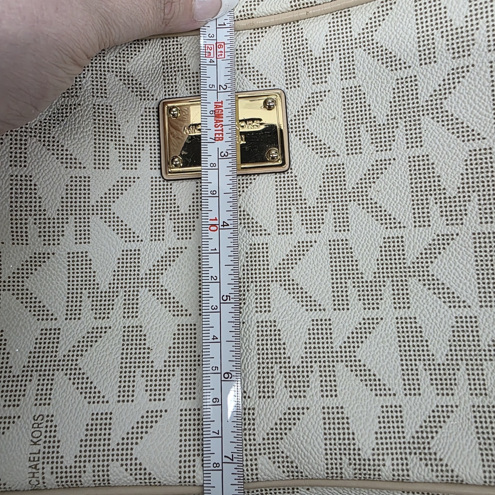 Michael Kors Cream Logo Crossbody Bag with Gold Hardware - Picture 9 of 9